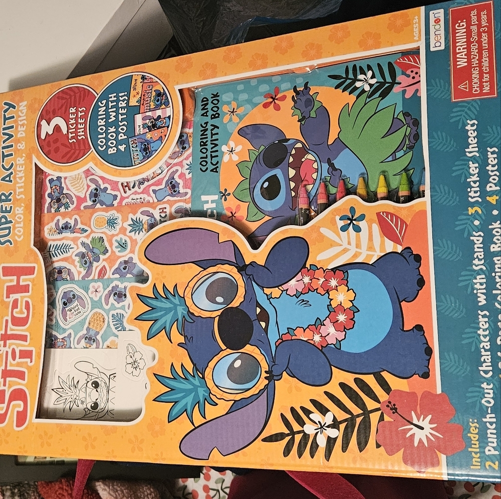 Disney Stitch Tropical Art Collection in Blue and Orange